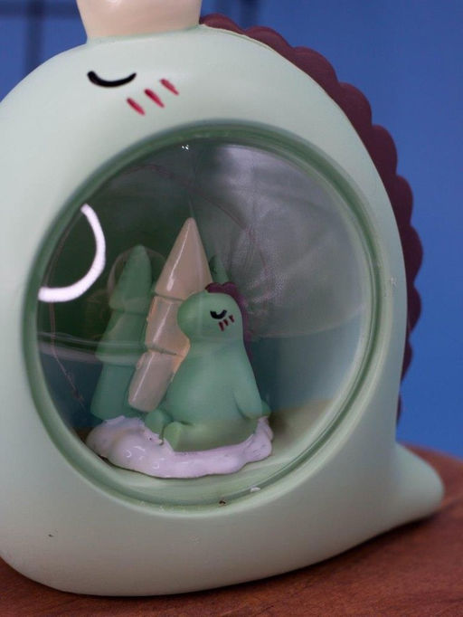 Ночник "Sleeping dino ball", green (11 см), пластик