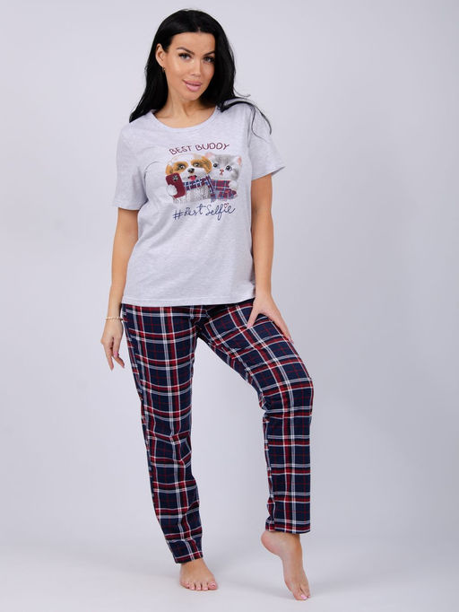 Пижама "Селфи 2" брюки, трикотаж