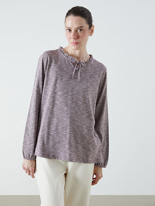 F?rf?rl? Ba?lamal? Yaka Bluz