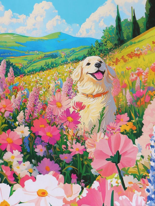 Пакет подарочный ламинированный «Поле цветов», 18×22.3×10 см