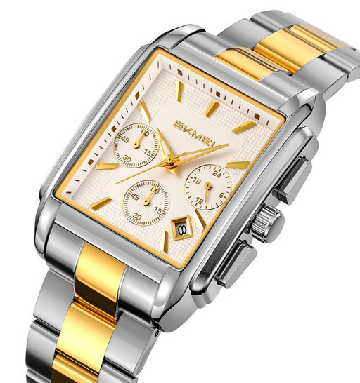Часы наручные Skmei мужские электронные спортивные 2339silver-gold-silver-steel
