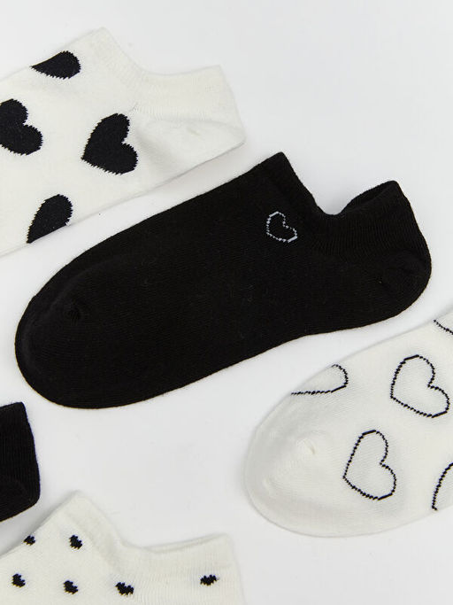 Desenli Kad?n Sneaker ?orap 5li