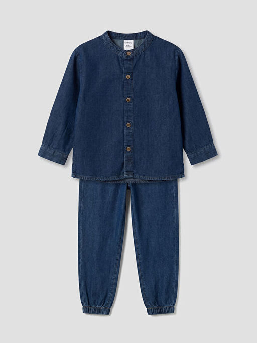 Erkek Bebek Jean G?mlek ve Pantolon