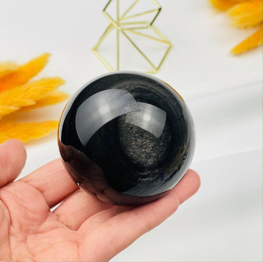 Шар из Обсидиана золотистого