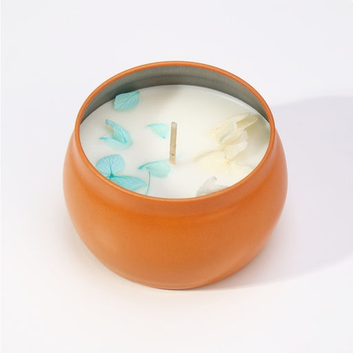 Ароматическая свеча в банке Голубые колокольчики, из соевого воска с сухоцветом, 4.5?6 см, 80 г - Богатство аромата фото 7