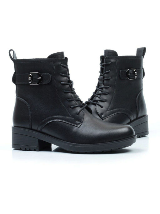 01-5559-1 BLACK Ботинки демисезонные (натуральная кожа, байка) - Фабричный китай фото 13