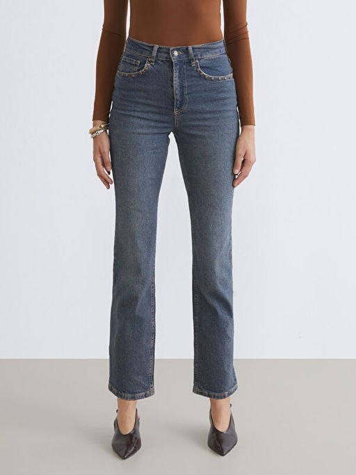 Mom Fit Kad?n Jean Pantolon