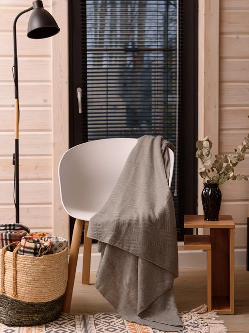 Флисовый плед 130x160 см с принтом PF130, двусторонний: Для дома, дивана, пикника, машины, путешествий - Bio-Line