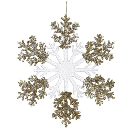 Изделие декоративное подвесное "Снежинка", L27 W0,5 H27 см, 3в.