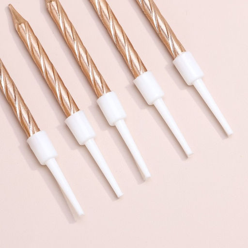 Цена за 3 шт. Свечи в торт Спираль, 10 шт., средние, 5 см, шампань - Страна карнавалия фото 4