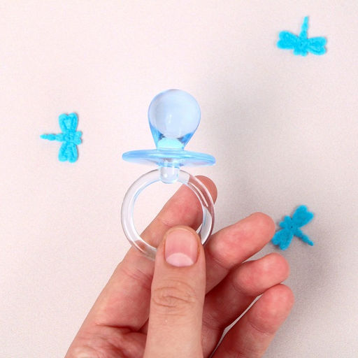 Набор для украшения Пустышка, 6 см, набор 3 шт., цвет голубой - Страна карнавалия фото 3