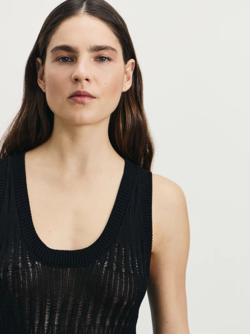 Майка ажурной вязки из вискозы / Zarina  фото 6