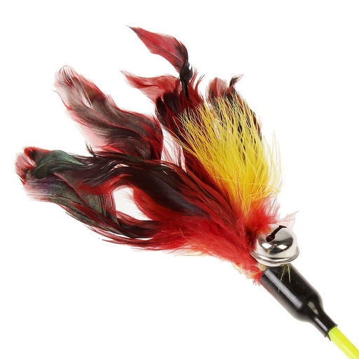 Дразнилка Фазан с бубенчиком, 50 см, микс цветов - Пижон фото 4