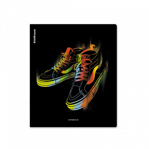 Цена за 5 шт. Тетрадь общая ученическая ErichKrause Sneakers, 48 листов, клетка, ламинация soft-touch+выборочный УФ-лак_MIX-PACK  фото 4