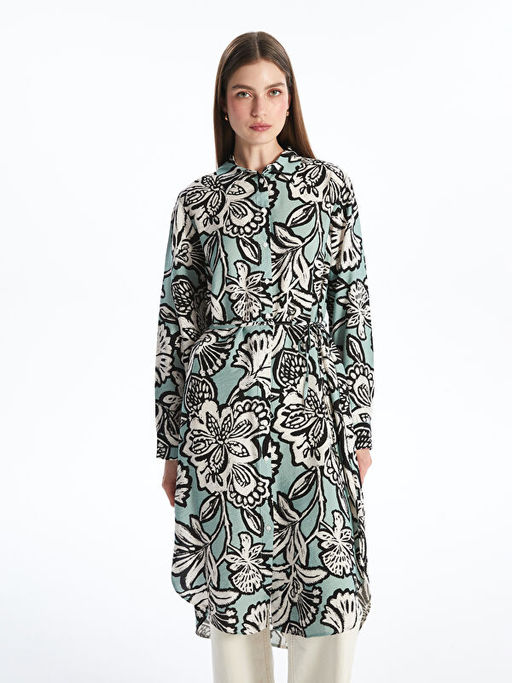 Desenli Oversize Kad?n G?mlek Tunik