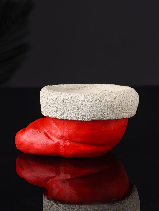 Подсвечник на 1 свечу Колпак, гипс, 9?7?5 см, красный