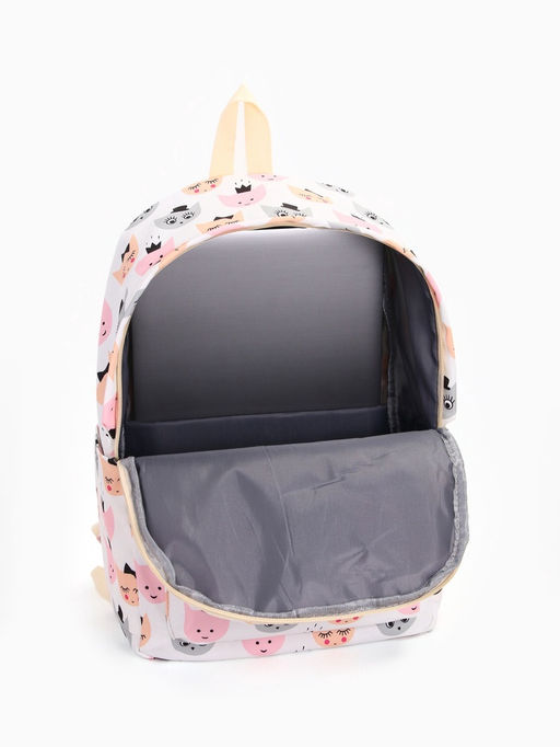 Набор: рюкзак школьный и пенал, с карманами, с принтом, размер 29?12?41 см, розовый