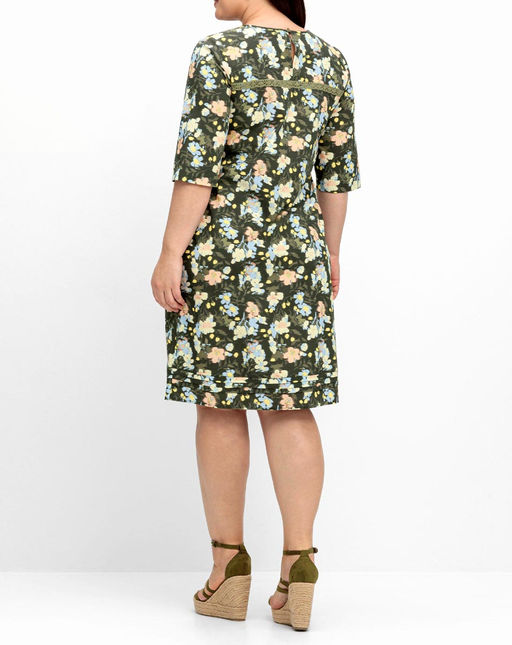 Платье, зелено-пестрое - Sheego фото 4