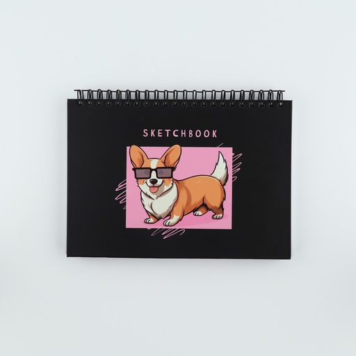 Скетчбук в твердой обложке на гребне А5, 80 л. 100 г/м Корги - Artfox фото 8