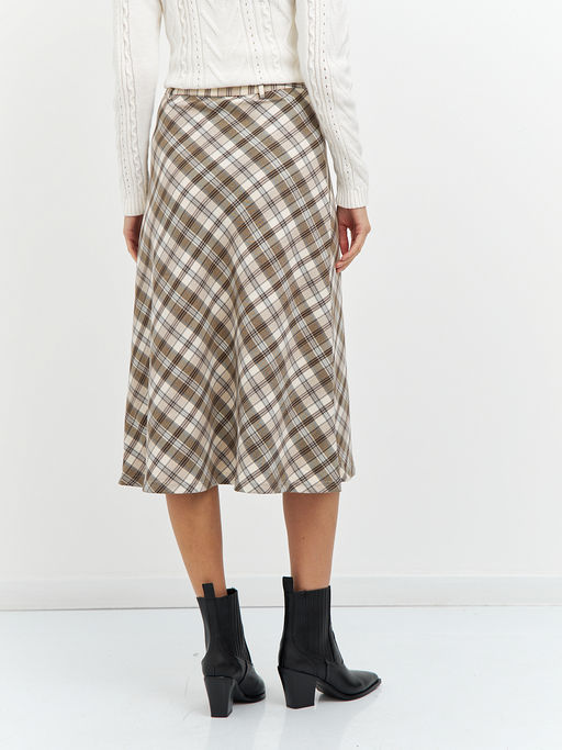 юбка длины миди в косую клетку - Glenfield фото 5