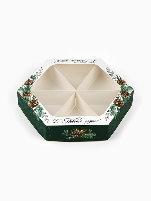 Цена за 5 шт. Коробка складная «С Новым годом!», 20×23×4 см