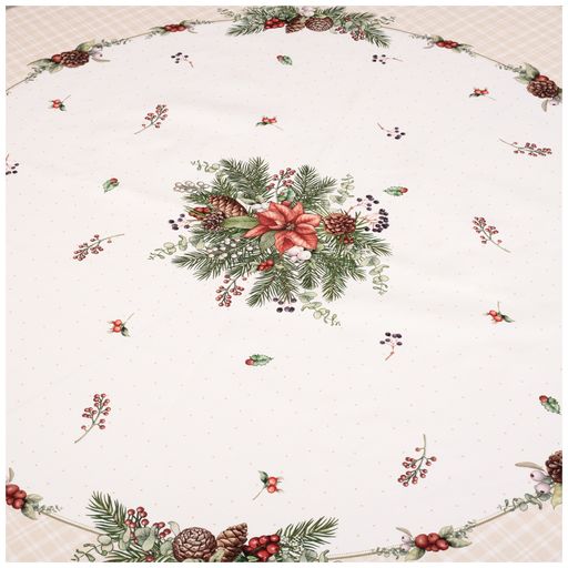 СКАТЕРТЬ КРУГЛАЯ CELEBRATION 190СМ ,БЕЖЕВЫЙ, 100 - Lefard фото 4