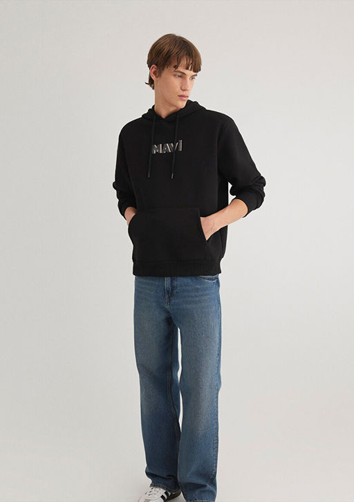 Mavi Logo Bask?l? Siyah Sweatshirt  фото 3