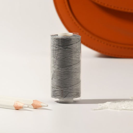 Нитки вощёные, плетёные, плоские, 150D/16, 0.8 мм, 50±2 м, светло-серые