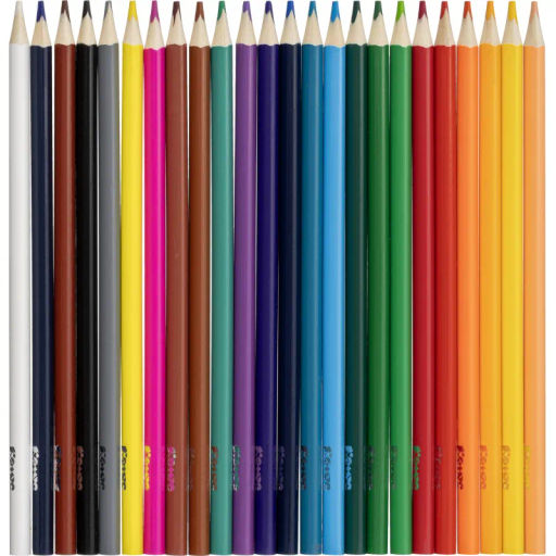 Карандаши цветные 24 цвета Комус Класс ColorPics, трехгранные  фото 3