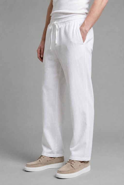 %100 Keten W_de Leg Pantolon - Defacto фото 6