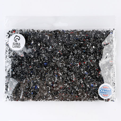 Цена за 2 шт. Конфетти-наполнитель для воздушных шаров, 50 гр., чёрный