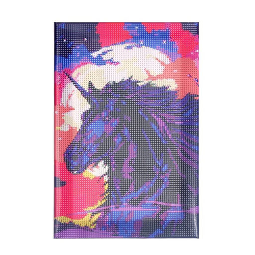 Алмазная мозаика с полным заполнением на подрамнике «Единорог в ночи», 20×30 см