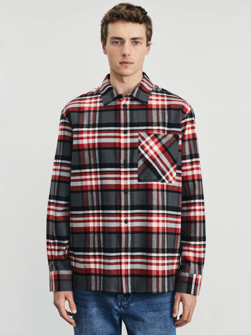 Фланелевая рубашка relax fit / Zarina