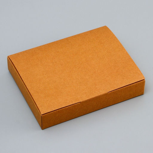 Коробка для 12 конфет, крафт с откидной крышкой, 19×15×3.5 см