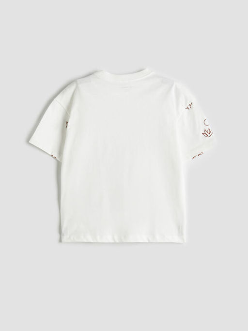 Bisiklet Yaka Bask?l? Erkek ?ocuk Ti??rt