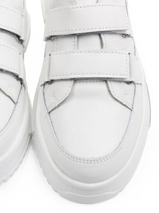 03-C138-9 WHITE Полуботинки спортивные женские (натуральная кожа)