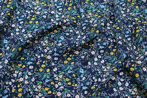 Штапель Полевой аромат цв.темно-синий, ш.1.45м, вискоза-100%, 90гр/м.кв - Купава фото 10