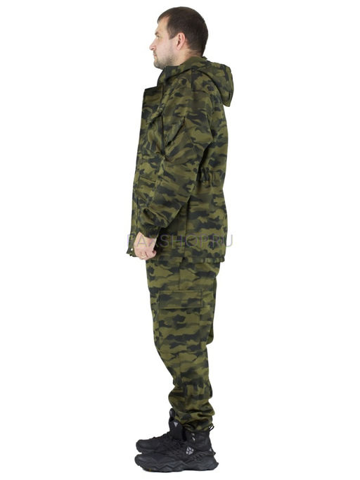 Удлиненный утепленный демисезонный костюм Forest trail G.Black для активного отдыха (горка на флисе) - Rax фото 2