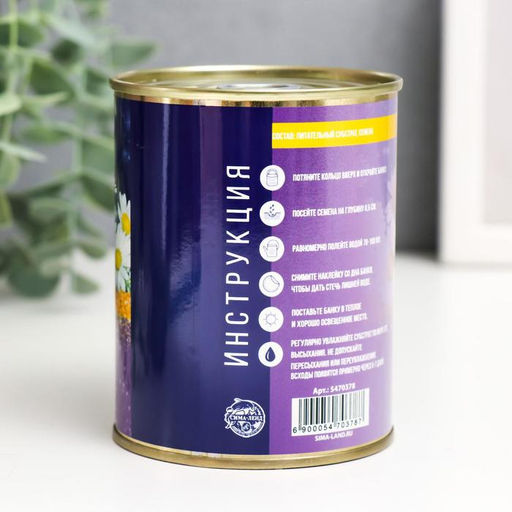 Растущий подарок травка "Цветок желаний" (Ромашка)"