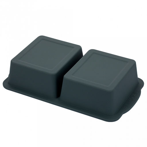 Противень силиконовый "Linea Silicone" 26х14,7х5,5см, с металлическим каркасом, 2 ячейки, прямоугольный, синий, "Regent" (Китай)