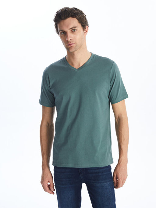 V Yaka K?sa Kollu Erkek Ti??rt