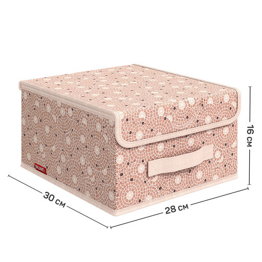 Короб стеллажный с крышкой, малый, 28*30*16 см, OPUS ROMANO AURA, шт - Valiant фото 3