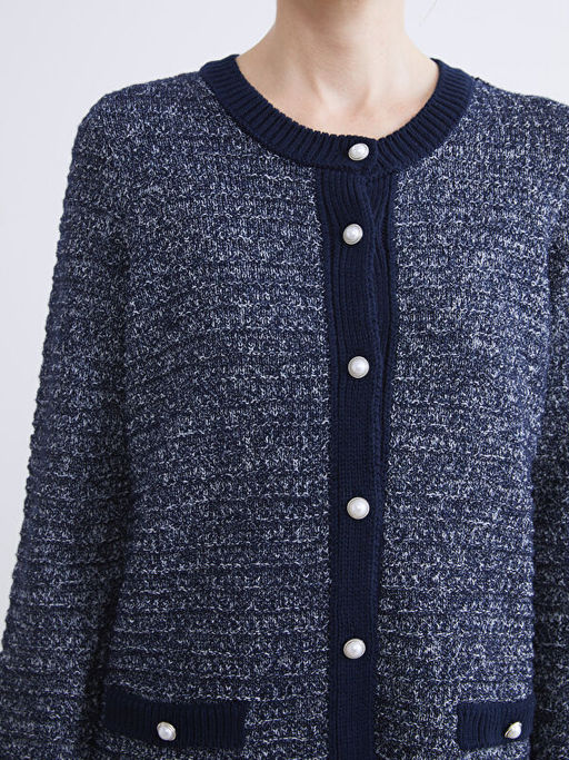 Bisiklet Yaka Desenli Kad?n Triko H?rka