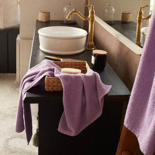 Полотенце махровое Экономь и Я 30*60 см, цв. лиловый, 100% хлопок, 320 гр/м2  фото 8