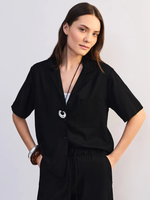 Льняная блуза прямого кроя ZR2605012002-50 / Zarina