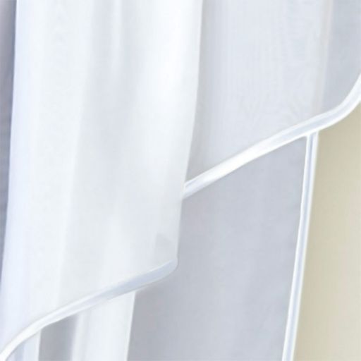 Готовые шторы арт. 0026/Б/лев, ТРИО, цвет белый, занавеска, размеры 300см ширина х 180 см высота из ВУАЛИ, на шторной ленте - Haft фото 2