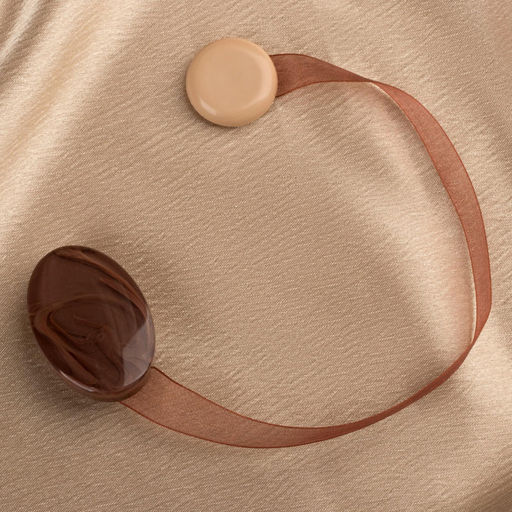 Цена за 4 шт. Подхват для штор, 5 3,5 см, цвет коричневый - Арт узор фото 2