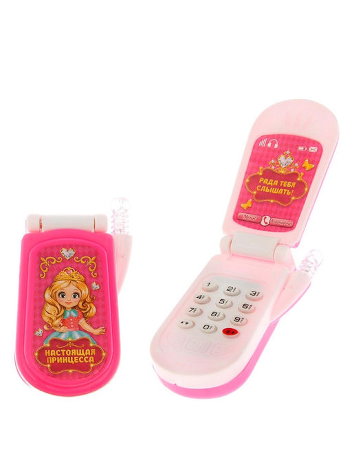 Музыкальный телефон ZABIAKA «Настоящая принцесса», световые и звуковые эффекты, МИКС