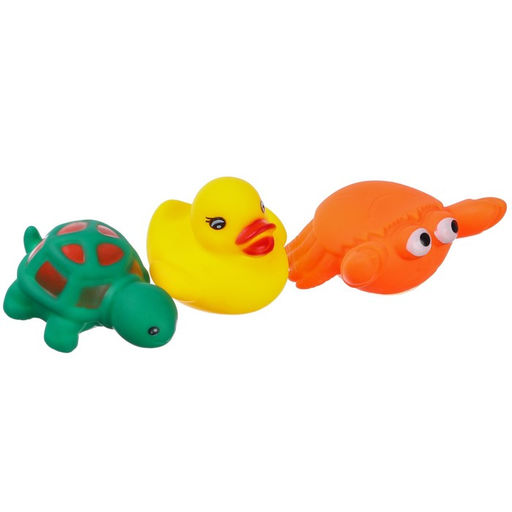 Резиновые игрушки для ванны Крошка Я «Морские животные», с пищалкой, в наборе 6 шт., виды МИКС