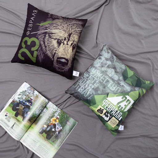 Наволочка декоративная Этель 23 февраля 40х40 см, 100% п/э  фото 2